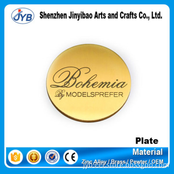 Zinc alloy type and metal material custom gold color label for jewelry